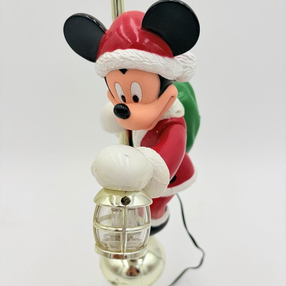 Vintage 95' Mr. Christmas Mickey Mouse Santa Lighted Tree Topper P135 No Adapter - Picture 3 of 13